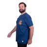 camiseta plus size masculina negroni azul lado