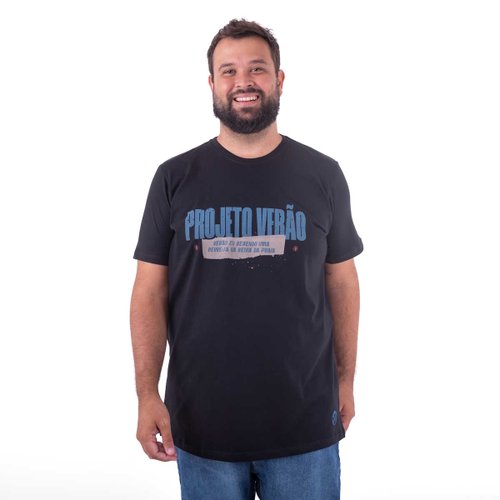 Camiseta Plus Size Masculina Projeto  Verão