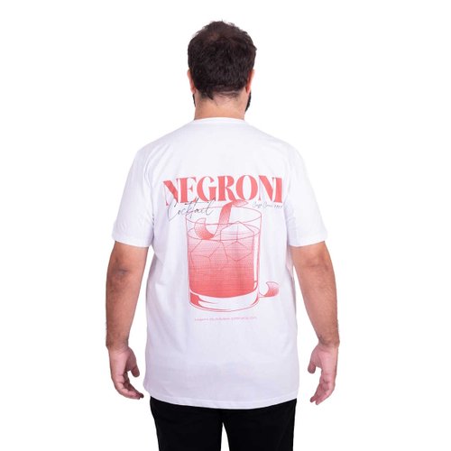 Camiseta Plus Size Masculina Negroni Branca