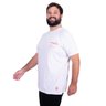camiseta plus size masculina negroni branca lado