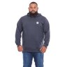 agasalho plus size masculino moletom felpado canguru cinza mais pano frente