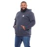 agasalho plus size masculino moletom felpado canguru cinza mais pano lado