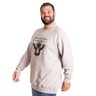 agasalho plus size masculino moletom abrac o de urso mescla lado