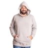 agasalho plus size masculino moletom canguru bear mescla frente touca