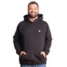 agasalho plus size masculino moletom felpado bear preto mais pano frente