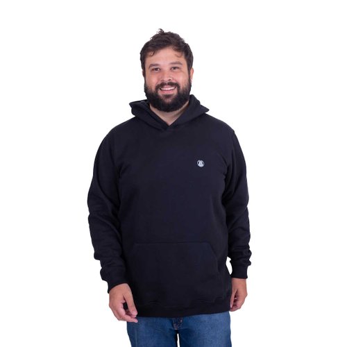 Agasalho Plus Size Masculino Moletom Felpado Bear Preto New