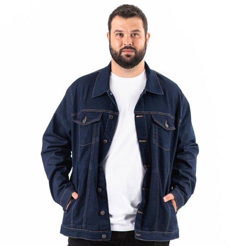 Jaqueta Jeans Plus Size Masculina Classic