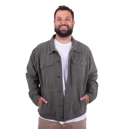 Jaqueta Sarja Plus Size Masculina Confort Verde