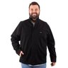 jaqueta plus size masculina sarja motor color preta frente fechada