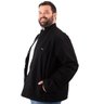jaqueta plus size masculina sarja motor color preta lado