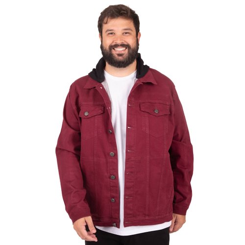 Jaqueta Plus Size Masculina Sarja Verona Vinho