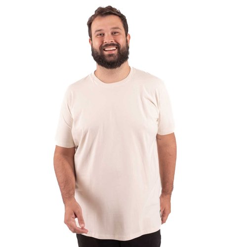 Camiseta Plus Size Masculina Confort Bege