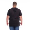 camiseta plus size masculina capuz preta mais pano costas