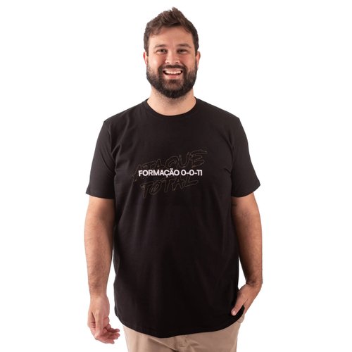 Camiseta Plus Size Masculina Ataque Preta