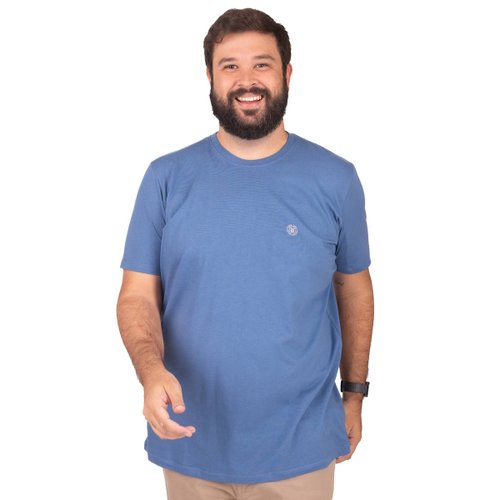 Camiseta Plus Size Masculina Bear Azul Set