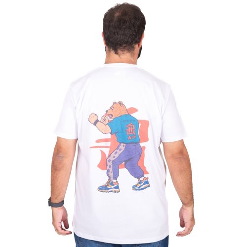 Camiseta Plus Size Masculina King Branca