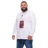 camiseta plus size masculina manga longa wine branca mais pano lado
