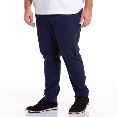 Calça Plus Size Masculina Sport Fino Confort Azul Marinho