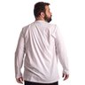 camiseta plus size masculina manga longa bear branca costas