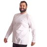 camiseta plus size masculina manga longa bear branca lado