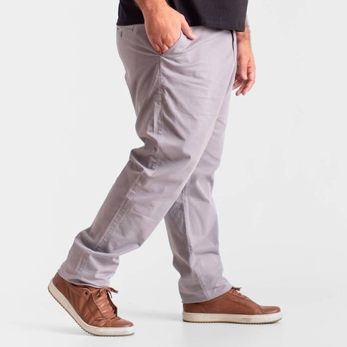 calca plus size masculina sport fino confort cinza frente