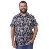 camisa plus size masculina bamboo black frente