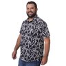 camisa plus size masculina bamboo black lado