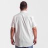 camisa plus size masculina gola padre oxford branca costas