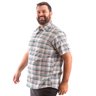 camisa plus size masculina camel lado