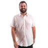 camisa plus size masculina viscose off white frente
