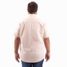 camisa plus size masculina moletinho marselha bege costas