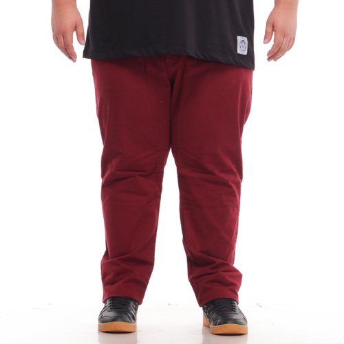 calca plus size masculina sport fino confort vinho frente