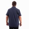 camisa plus size masculina moletinho marselha azul marinho costas