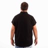 camisa plus size masculina japan viscose preta costas