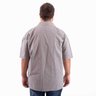 camisa plus size masculina cardin oversized cinza costas