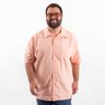 camisa plus size masculina cardin oversized salmao frente
