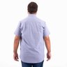 camisa plus size masculina cardin azul costas