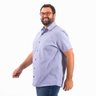 camisa plus size masculina cardin azul lado