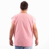 camisa plus size masculina japan detail salmao costas