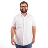 camisa plus size masculina branca frente