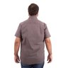 camisa plus size masculina cinza costas