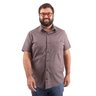 camisa plus size masculina cinza frente