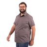 camisa plus size masculina cinza lado