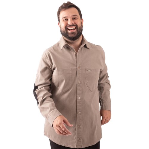 Camisa Plus Size Masculina Lorenzo Caqui