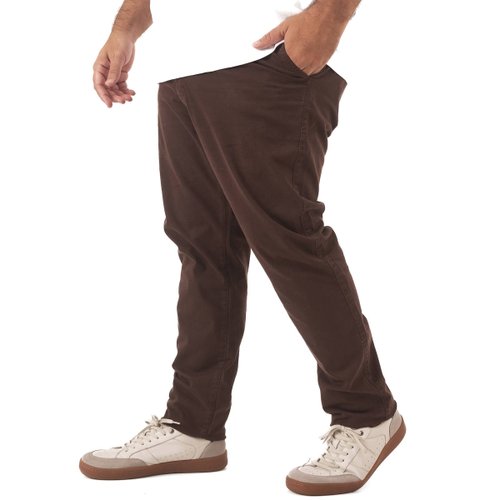 Calça Plus Size Masculina Sport Fino Confort Café