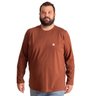 camiseta plus size masculina ml bear marrom frente
