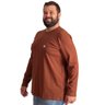 camiseta plus size masculina ml bear marrom lado