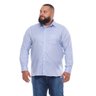 camisa plus size masculina oxford azul claro mais pano frente