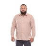 camisa plus size masculina oxford caramelo frente