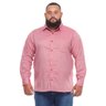 camisa plus size masculina oxford goiaba mais pano frente